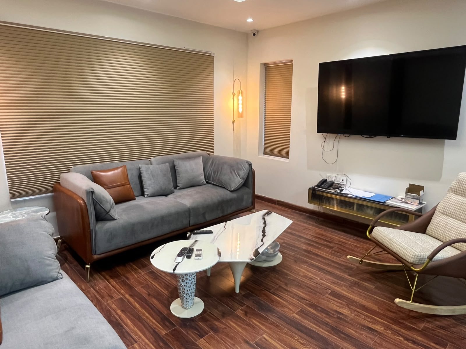 Nestaa Space lounge with sofas and a coffee table